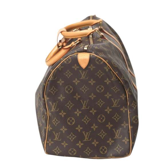 LOUIS VUITTON Authentic Brown Monogram Canvas Keepall 50 Boston Bag - Picture 4 of 16